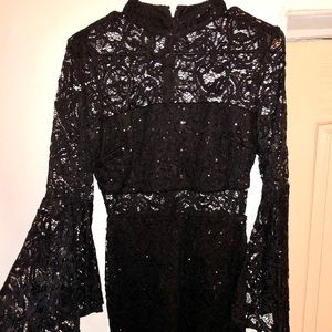Black lace dress